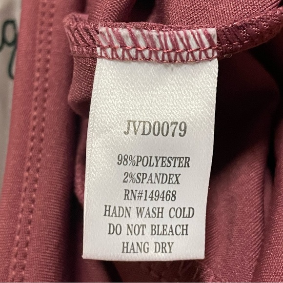 Women's Boot Cut Flare Leggings / Yoga Pants - Burgundy / Maroon - Picture 6 of 7